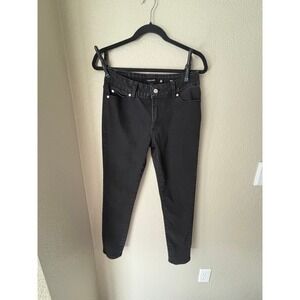 Tahari 'Kelly' Jeans Mid-Rise Skinny Denim Pants Stretch Black size 8/29